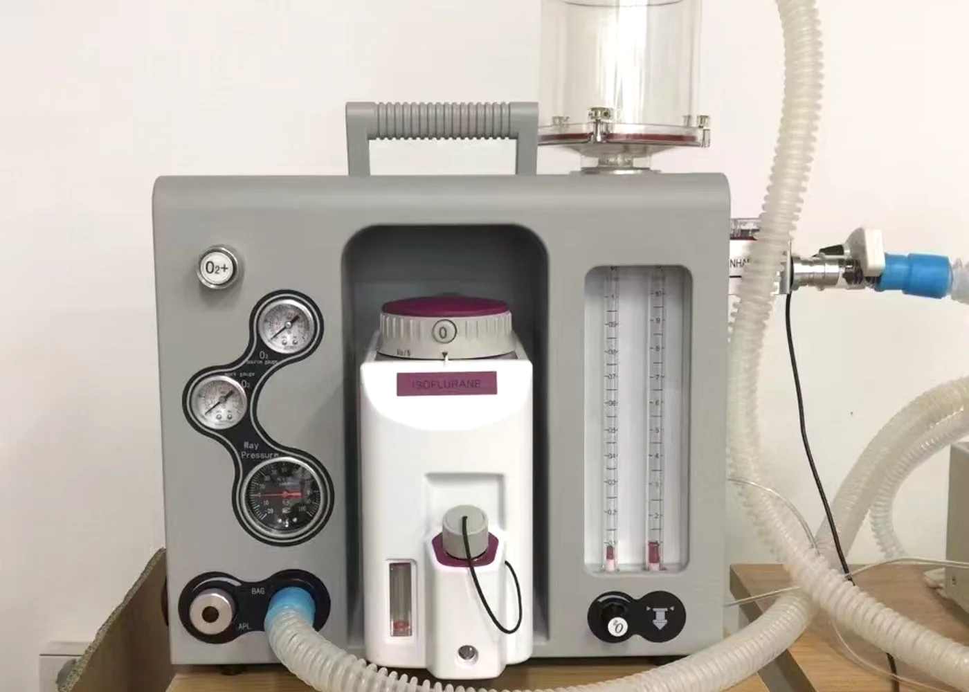 An anaesthesia machine being checked before dispatch